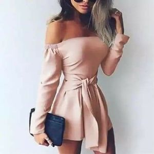 Women’s long sleeve solid color jumpsuit petite